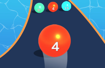 Play Color Ball Run 2048 now!